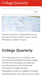 Mobile Screenshot of collegequarterly.ca